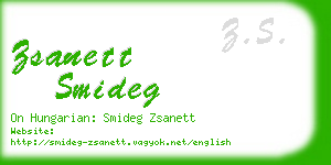 zsanett smideg business card